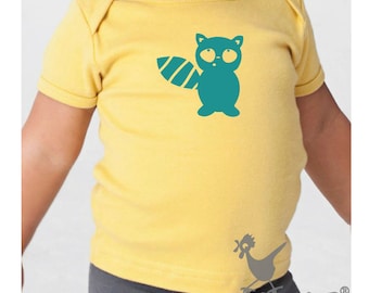 Raccoon Ironing Picture Press Application Sticker Textile Sticker Animal Motif Flock Film DIY Kids T-Shirt Customizable Color and Sizes