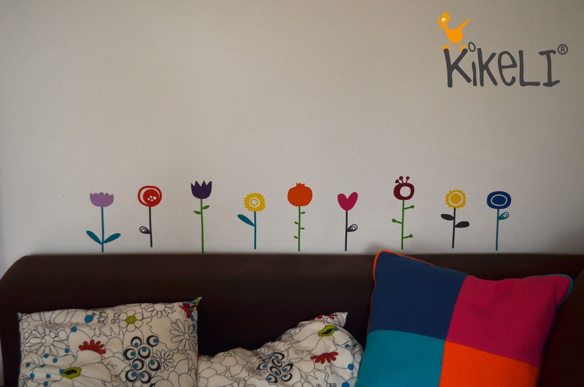 Bloemen muur sticker sticker venster decoratie tegel stickers