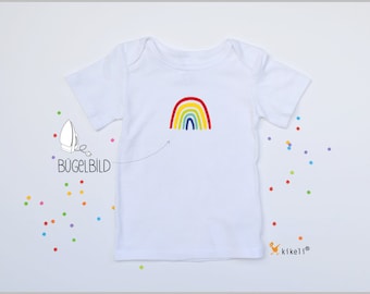 Bügelbild Regenbogen kikeli - zum Aufbügeln auf T-Shirts Stoffapplikation Textilaufkleber Flockfolie individuelles DIY T-Shirt