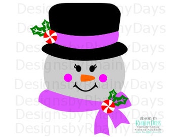 Buy 3 get 1 free! Snow girl cutting file, snowman girl SVG DXF png, Christmas, winter design