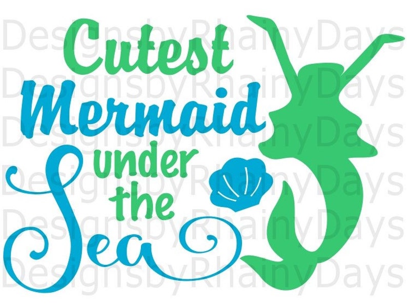 Download Buy 3 Get 1 Free Cutest Mermaid Under The Sea Cutting File Etsy