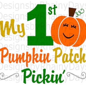 Pode incluir: Gráfico 'Minha 1ª colheita de abóboras' com um número um verde, uma abóbora laranja sorridente e o texto em dourado, laranja e verde.