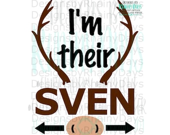 I'm their Sven cutting file, SVG, DXF, png, siblings, best freinds design