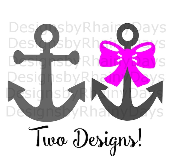Download Buy 3 Get 1 Free Anchor With Bow And Anchor Cutting File Etsy