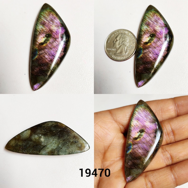 Ring Pendants Jewelry Supplies Natural Labradorite Cabochon LOT Blue Labradorite Crystal Purple Gemstone Labradorite Beads for Wire wrap