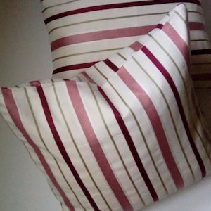 Pillow cover Burgundy Satin Stripe