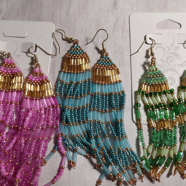 Native American style dangling earrings