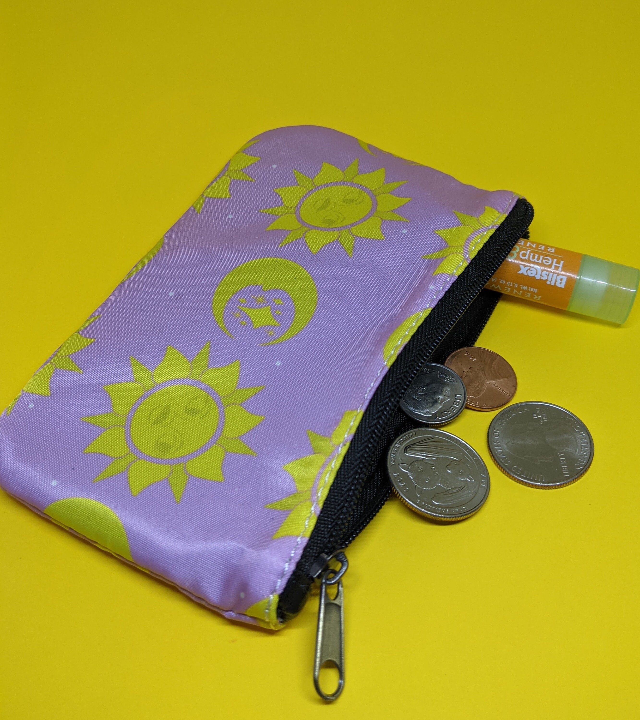 未使用品　TOO moontreeplanet/SHELLY cape navy Sun and Moon Zippered Pouch - Etsy