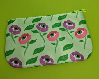 Eye Flower Zippered Pouch