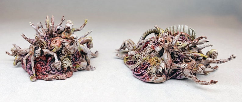 Sentient Corpse Painted Sentient Corpse Piles Zombie Swarm / Resin Printed Miniature ...