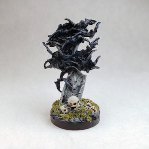 Bat swarm / Painted Reaper Bones miniature / Dungeons and Dragons D&D DnD Pathfinder Frostgrave wargaming / Feypainting
