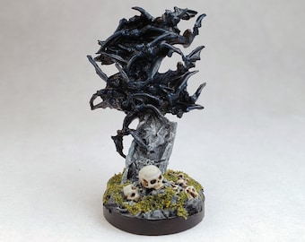 Enjambre de murciélagos / Miniatura pintada de Reaper Bones / Dungeons and Dragons D&D DnD Pathfinder Frostgrave wargaming / Feypainting