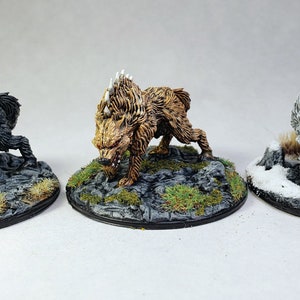 Nightmare warg, Direwolf, Winter wolf painted Nolzur&#39;s Wizkids miniature / DnD Pathfinder D&D Dungeons and Dragons wargaming / Feypainting