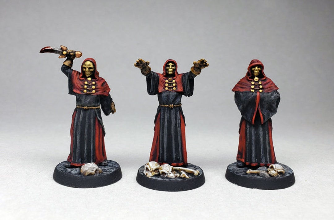Custom D&amp;D Cultist Zealots Pick Their Cloth Colors / Painted - Etsy