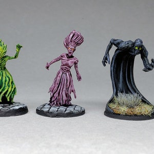 Painted ghost, spectre, banshee, wraith king, shadow / Wizkids Nolzur&#39;s miniatures / DnD Pathfinder Frostgrave D&D wargaming / Feypainting