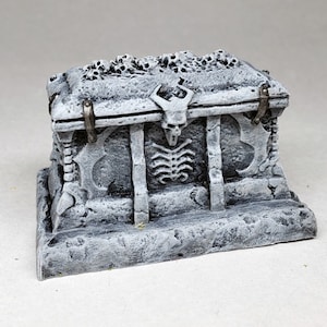 Sealed sarcophagus stone tomb / Reaper bones / Dungeons & Dragons 3d painted miniatures DnD Pathfinder Frostgrave wargaming RPG AOS RPG