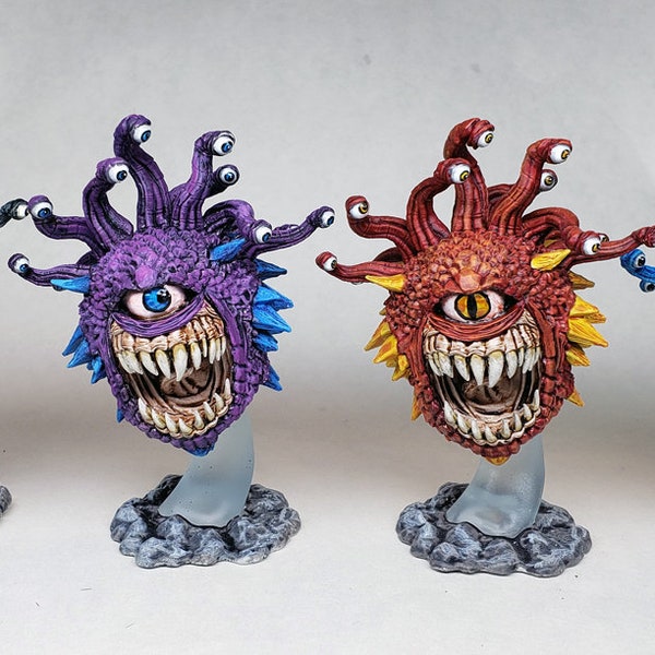 Painted Beholder miniature / Nolzur's wizkids / DnD wargaming Pathfinder Frostgrave Dungeons and Dragons D&D Gloomhaven / Feypainting