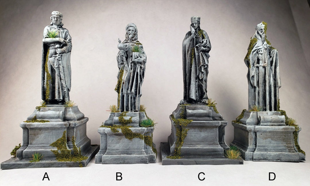 CUSTOM Painted Large Monuments of Dead Kings / 3d Printed Statues D&D