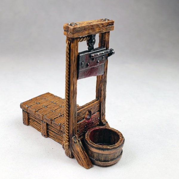 Bemalte Guillotine Dorf Stadt Gelände / Nolzur's Miniatur Dungeons and Dragons RPG D&D DnD Pathfinder Frostgrave Wargaming / Feypainting