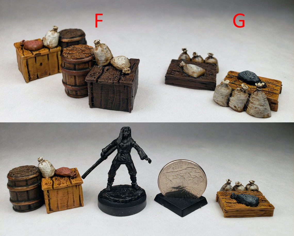 CUSTOM Painted Crates Barrels Sacks Cargo Dungeon D&D Etsy
