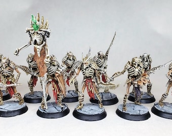 Painted heavy armor flesh skeletons / resin miniatures DnD 5E Pathfinder 2E Gloomhaven Frostgrave tabletop wargame D&D RPG Feypainting