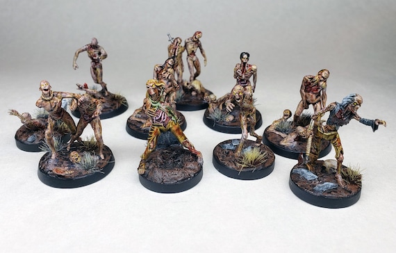 Painted Zombies and Undead Horde for D&D / Tabletop Monsters