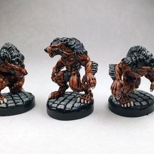 Werwölfe Lykanthropen Miniaturen 3D Druck Resin / D&D Pathfinder Frostgrave Dungeons And Dragons D&D Wargaming / Feenmalerei