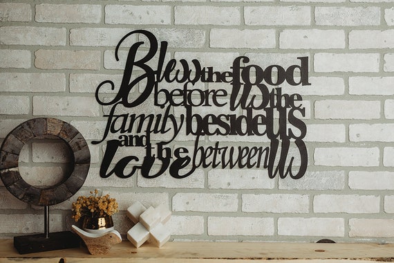 Bless The Food Metal Home Decor Art **8 colors available!**