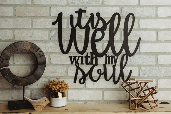 It Is Well With My Soul Hymn Metal Home Decor Art