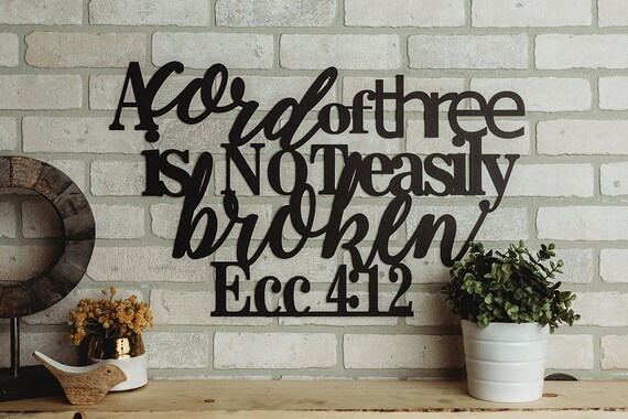 A Cord of Three is not Easily Broken (8 colors Available!)