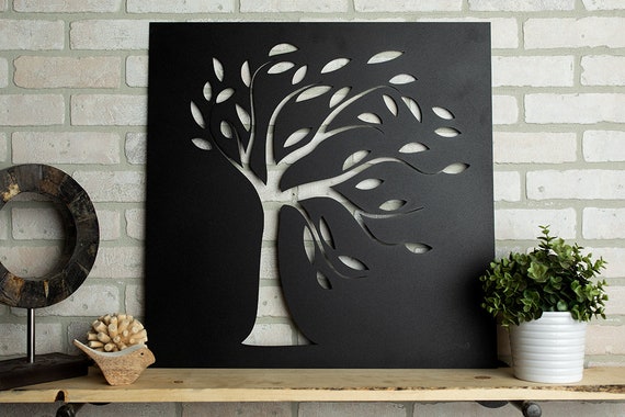 Leafy Tree Wall Metal Art