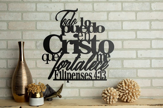 I Can Do All Things Metal Verse Wall Decor Philippians 4:13 SPANISH