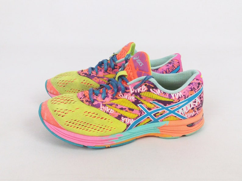 asics multi coloured trainers