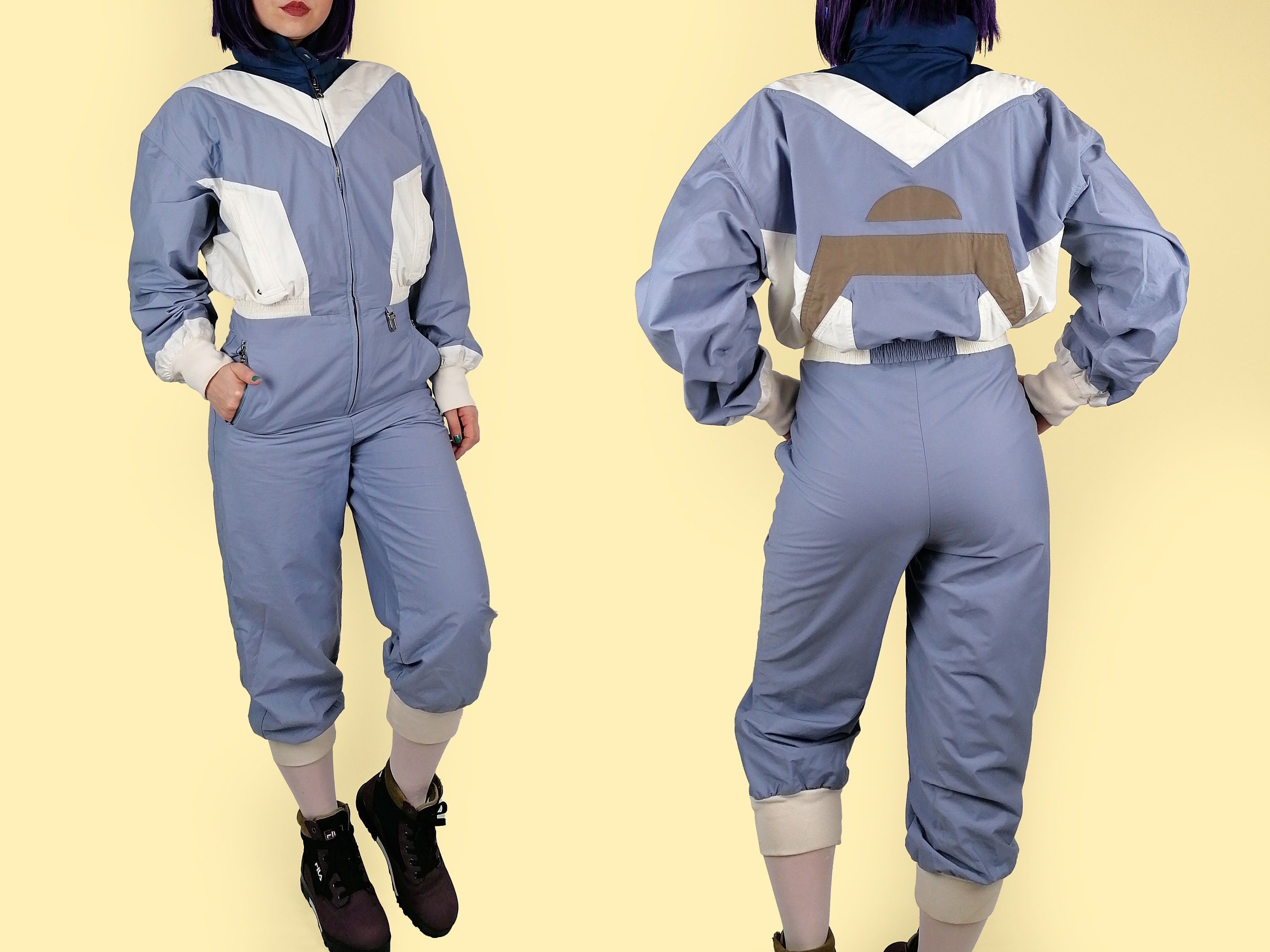 Vintage 80's BOGNER 3/4 Cotton Overalls Jumpsuit Boilersuit