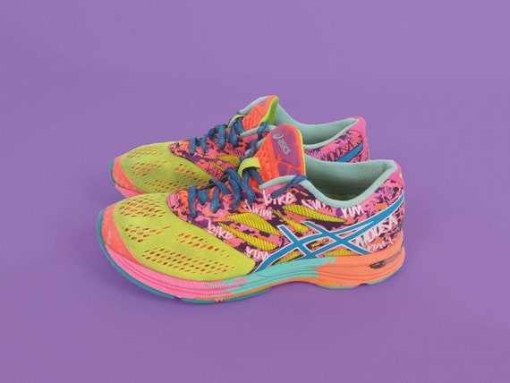 asics rainbow running shoes