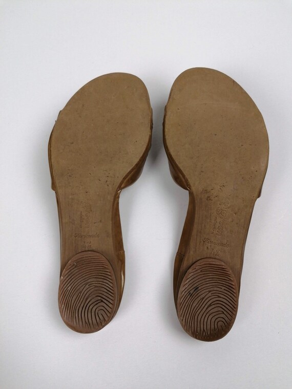 Vintage 90 s PAUL GREEN Munchen Patent Leather Slides Retro