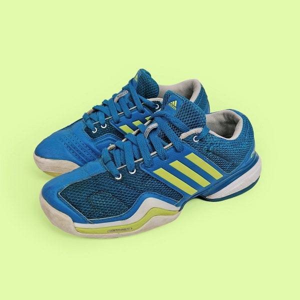 Vintage Y2K 2011 ADIDAS Adituff Sneakers Trainers Running Tennis Shoes Blue Yellow Women - size  UK 5/ EU 38 / Us 5.5 / 24 cm