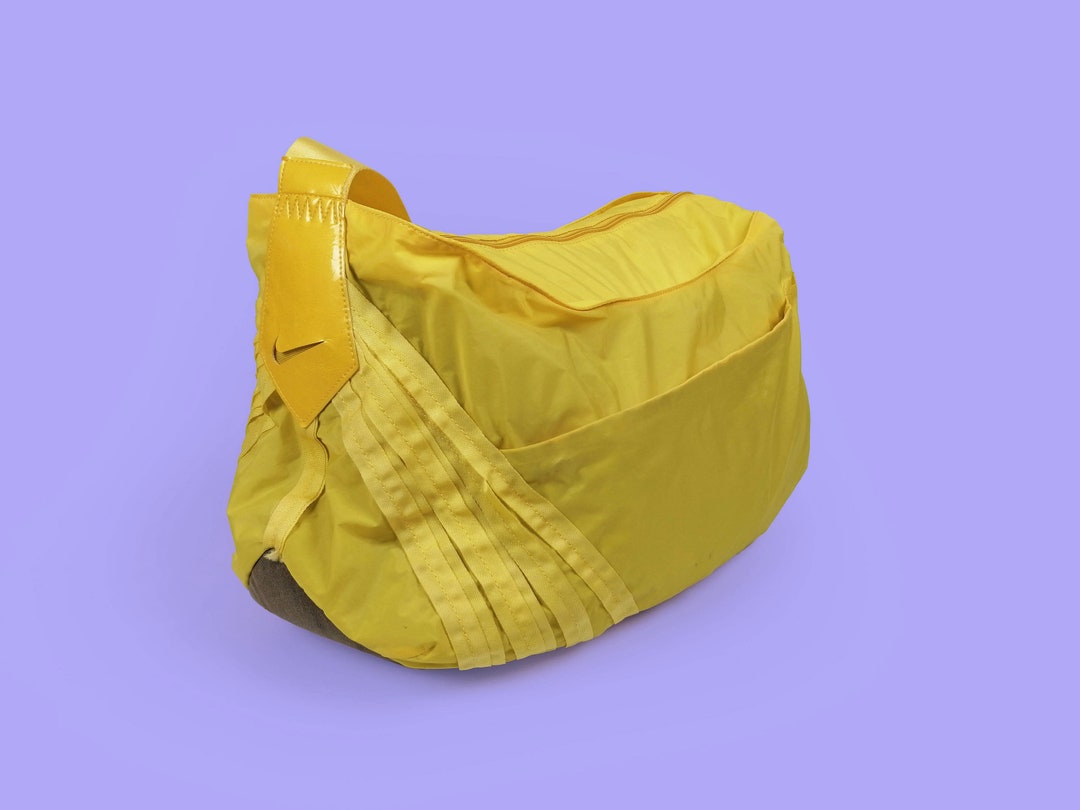 Vintage Y2K NIKE Duffel Gym Bag Large Nylon Travel Bag Yellow Etsy