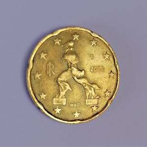 Rare 20 Euro Cent Coin 2002 Italy - Boccioni’s sculpture Collectible Coin Numismatic Italian Coin Collection Gift