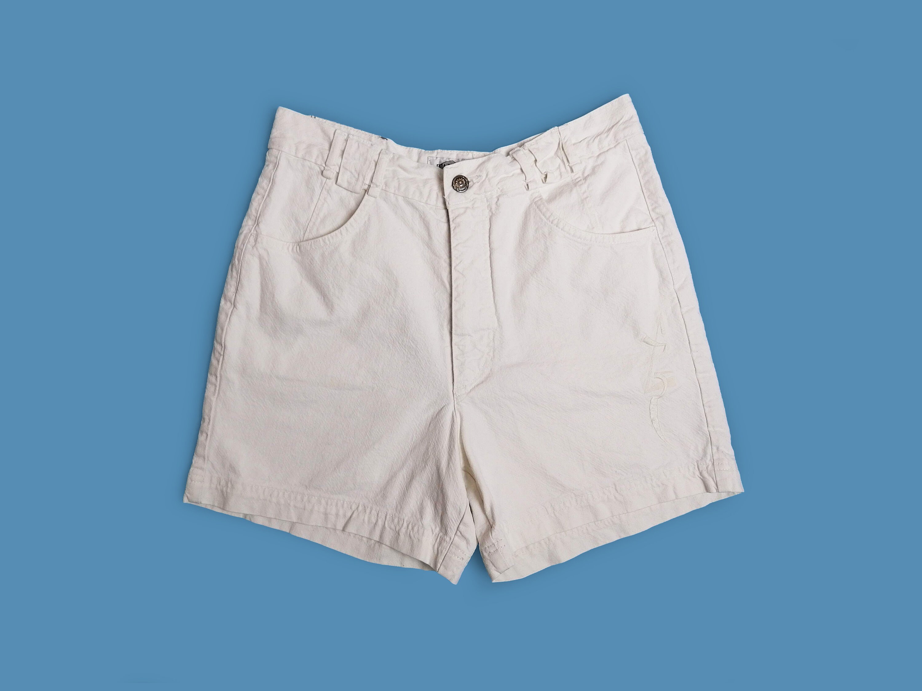 Cotton Denim High Waist Shorts - Etsy 