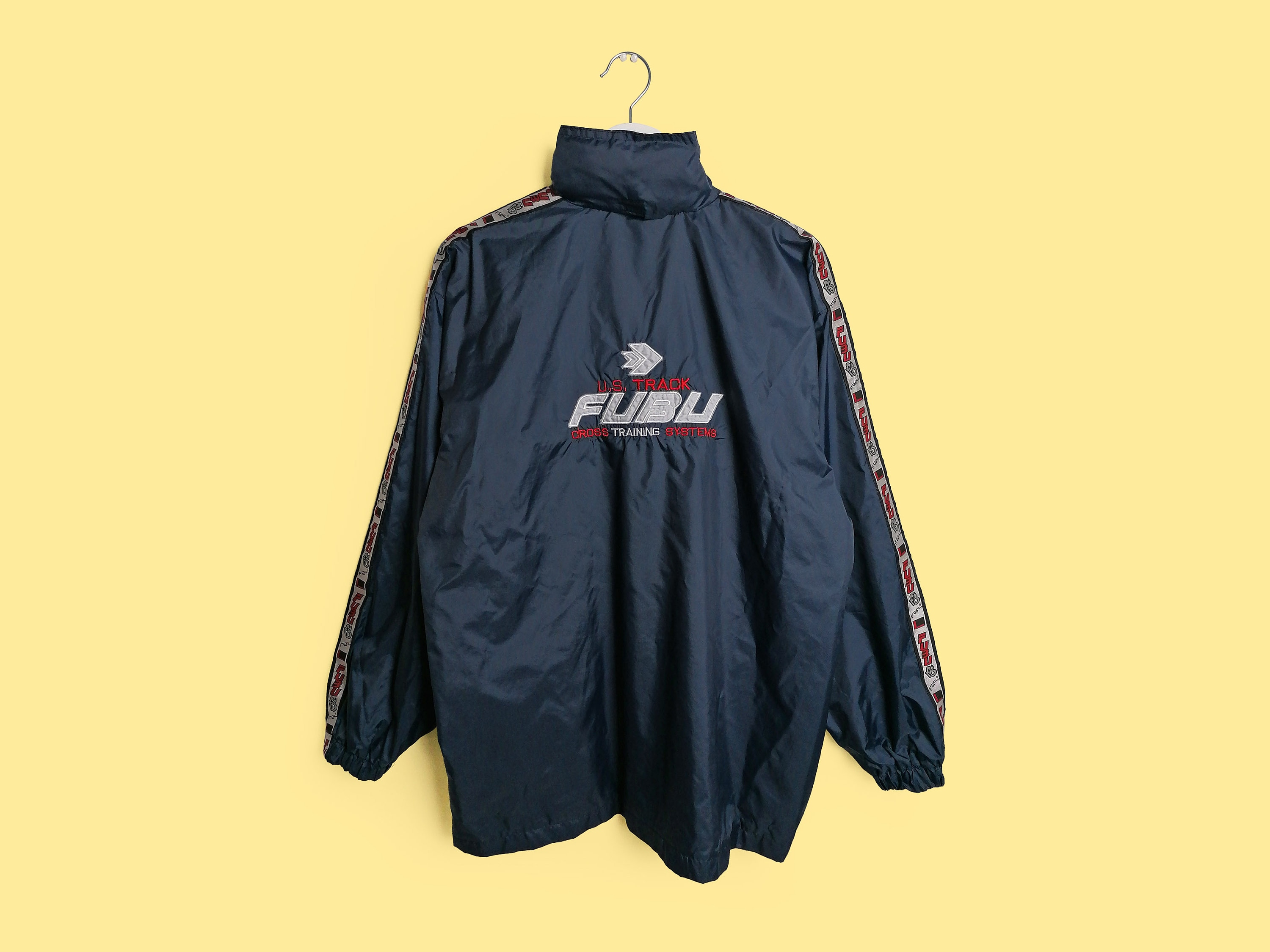 Vintage 90's FUBU the Collection Windbreaker Tape Logo