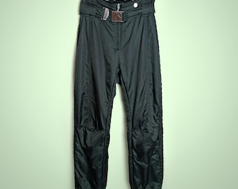 Vintage ski pants, 90s skinny snowboard pants in black color, Size