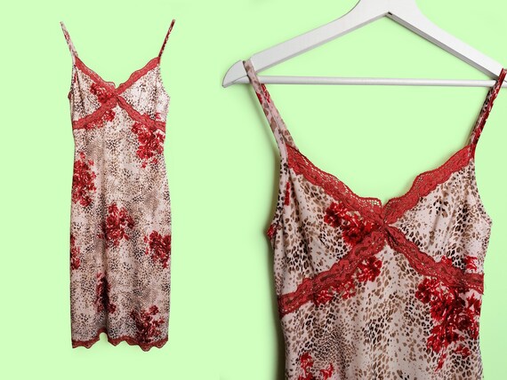 Vintage 90 S Y2k Joachim Bosse Slip Dress Animal Print Etsy Israel