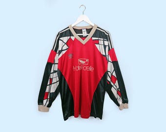 90年代ヴィンテージサッカーアディダス装備ブルージャージLサイズ