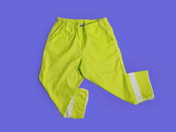 Vintage Y2K NIKE Small Swoosh Unisex Baggy Soft Shell Track Pants Neon  Green Hi-viz Sports Trousers Size L -  Canada