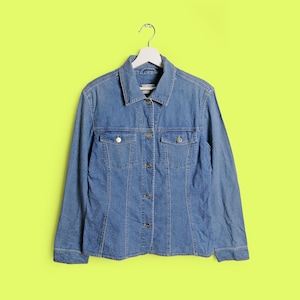 Vintage 90&#39;s Betty Barclay Light Stretch Denim Shirt Jacket -  size M / UK 12