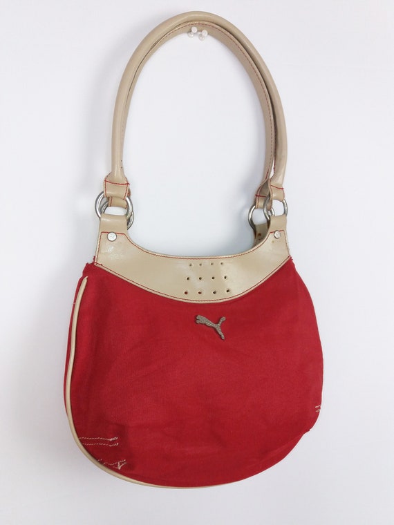 puma red handbag