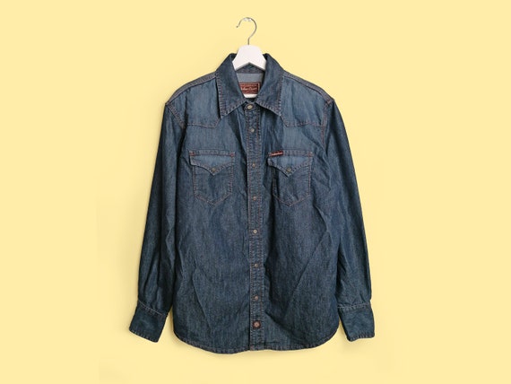 Vintage 90's MARLBORO CLASSICS Denim Shirt Button-down Men | Etsy