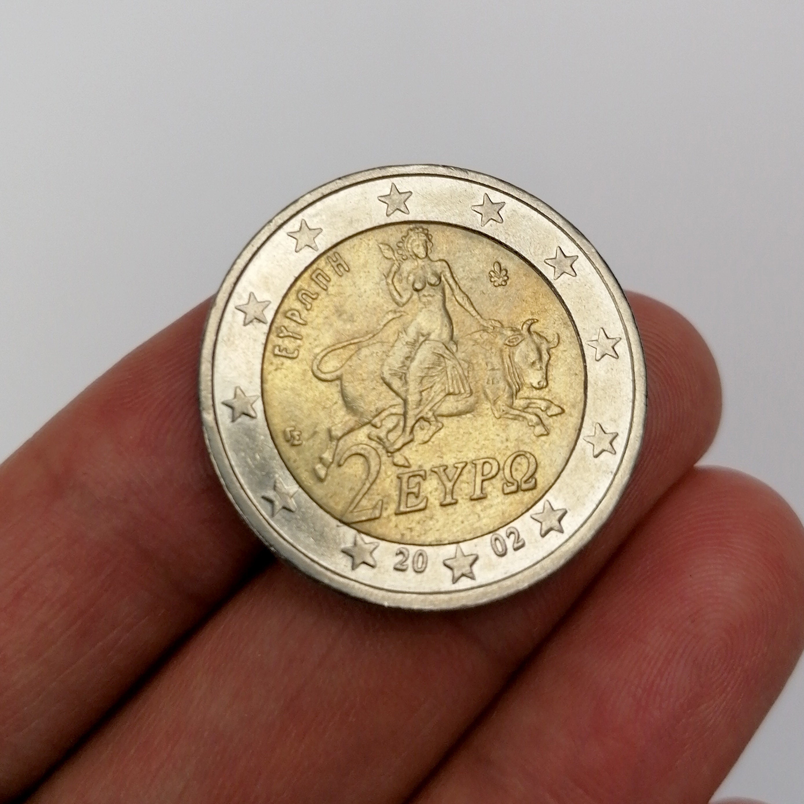 希少な 2 EUR ユーロコイン 2002 ギリシャ - 「ヨーロッパの誘拐