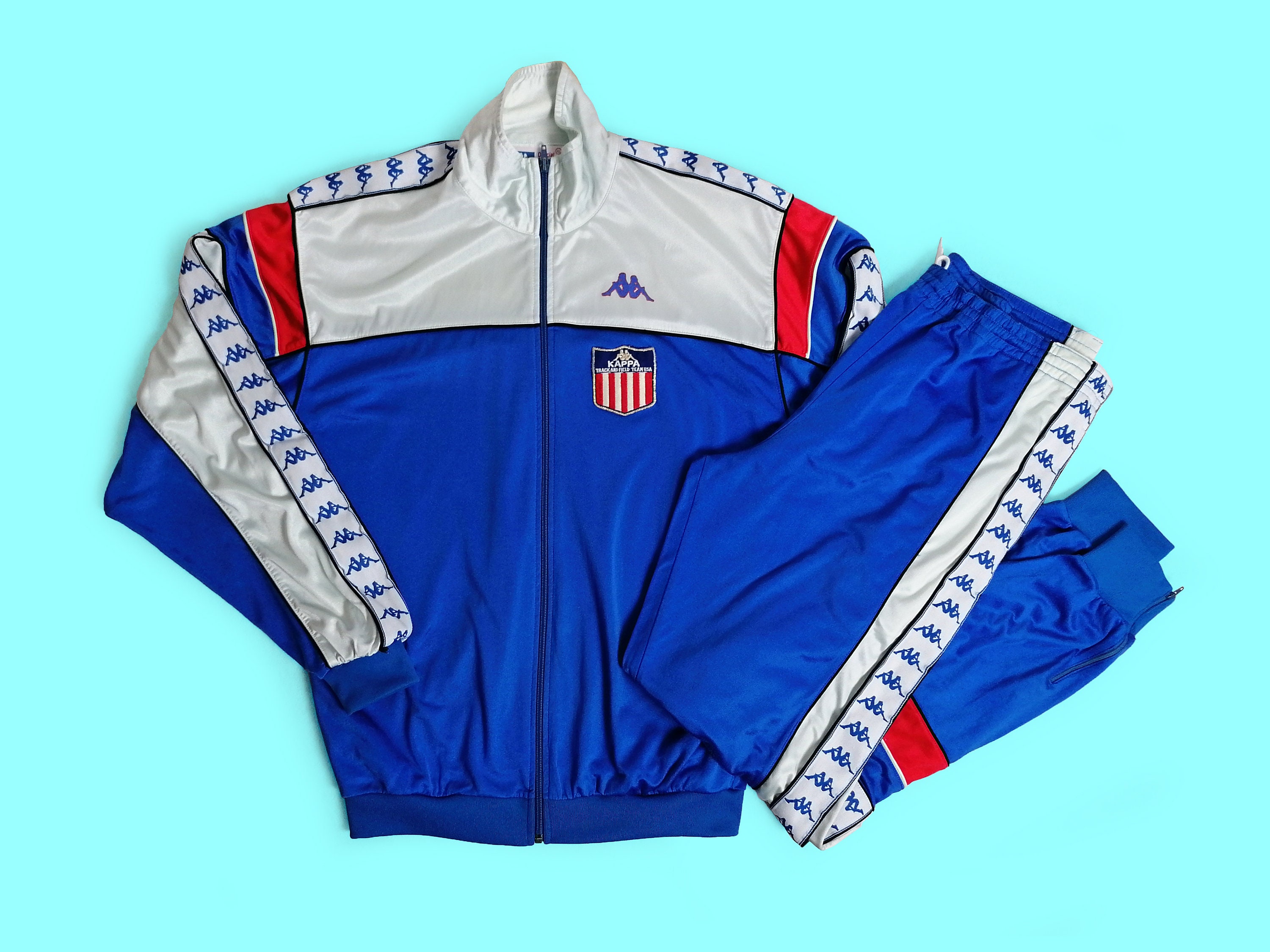 skorsten Trolley gennembore Vintage 80's Kappa Track and Field Jacket USA Team 1987 - Etsy